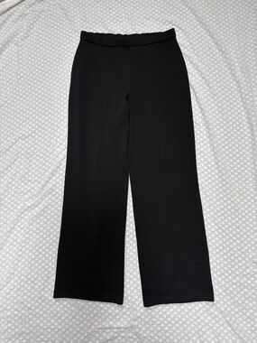 St. John Basics Knit‎ Straight Leg Black Pant Size 10